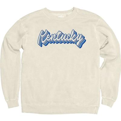Kentucky Blue 84 Women's Drop Shadow Overdyed Crew