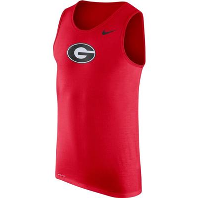 Georgia Nike Men's Dri-fit Cotton Logo Tank