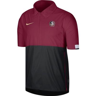 FSU Nike Men's Lightweight Coach Short Sleeve Jacket