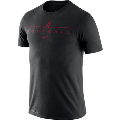 Alabama Nike Men's Dri-fit Icon Football Word Tee