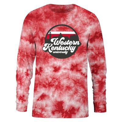 Western Kentucky Tie Dye Crystal Wash Long Sleeve Tee