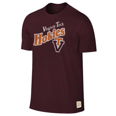 Virginia Tech Retro Brand Diagonal Slub Tee