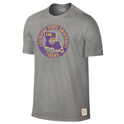 LSU Retro Brand Circle State Tee
