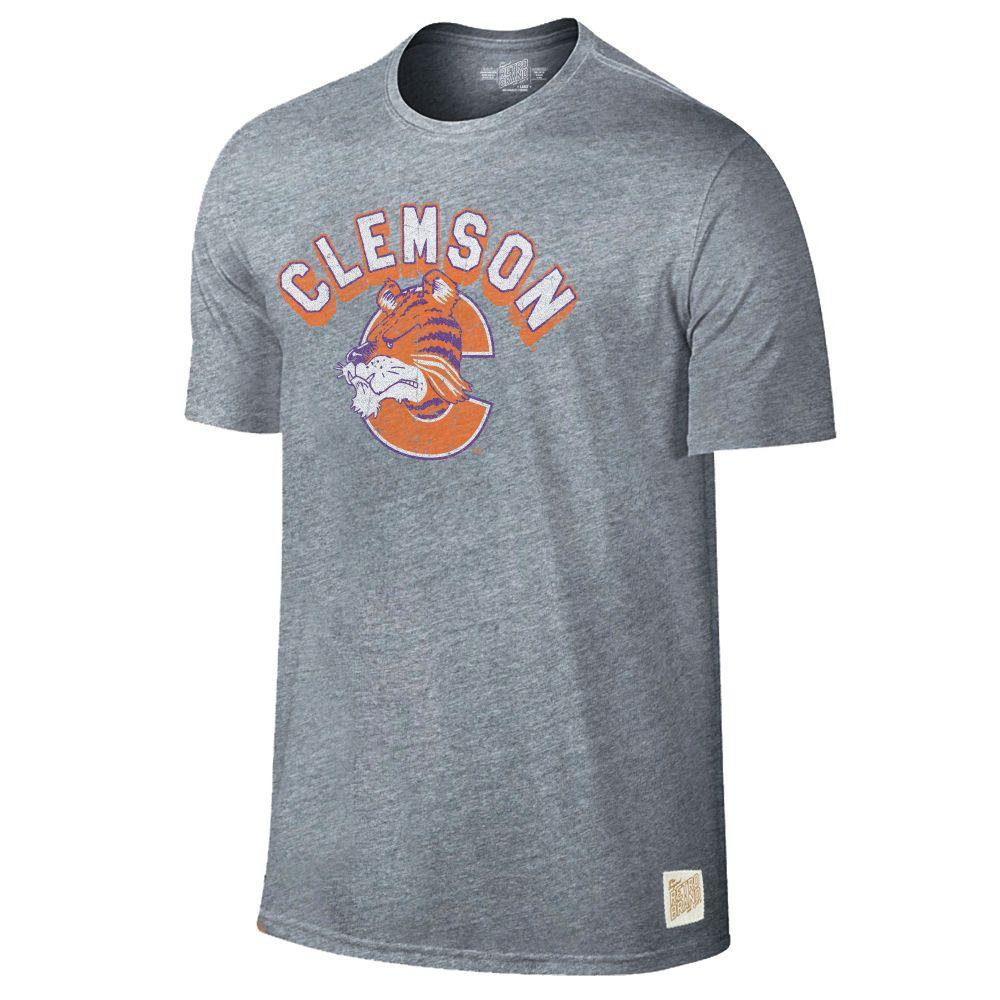 Clemson Retro Brand Arch Triblend Tee