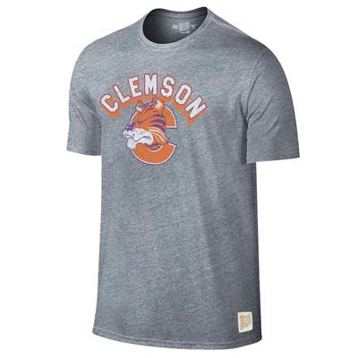 Clemson Retro Brand Arch Triblend Tee