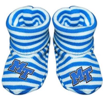 MTSU Infant Striped Booties