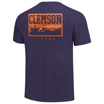 Clemson Campus Skyline Comfort Colors Shirt