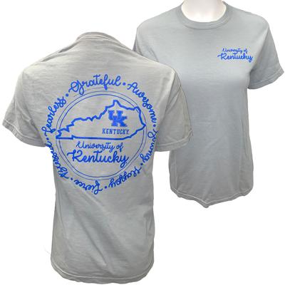 Kentucky Script State Circle Comfort Colors Tee