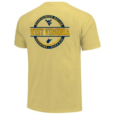 West Virginia Striped Stamp Comfort Colors Shirt