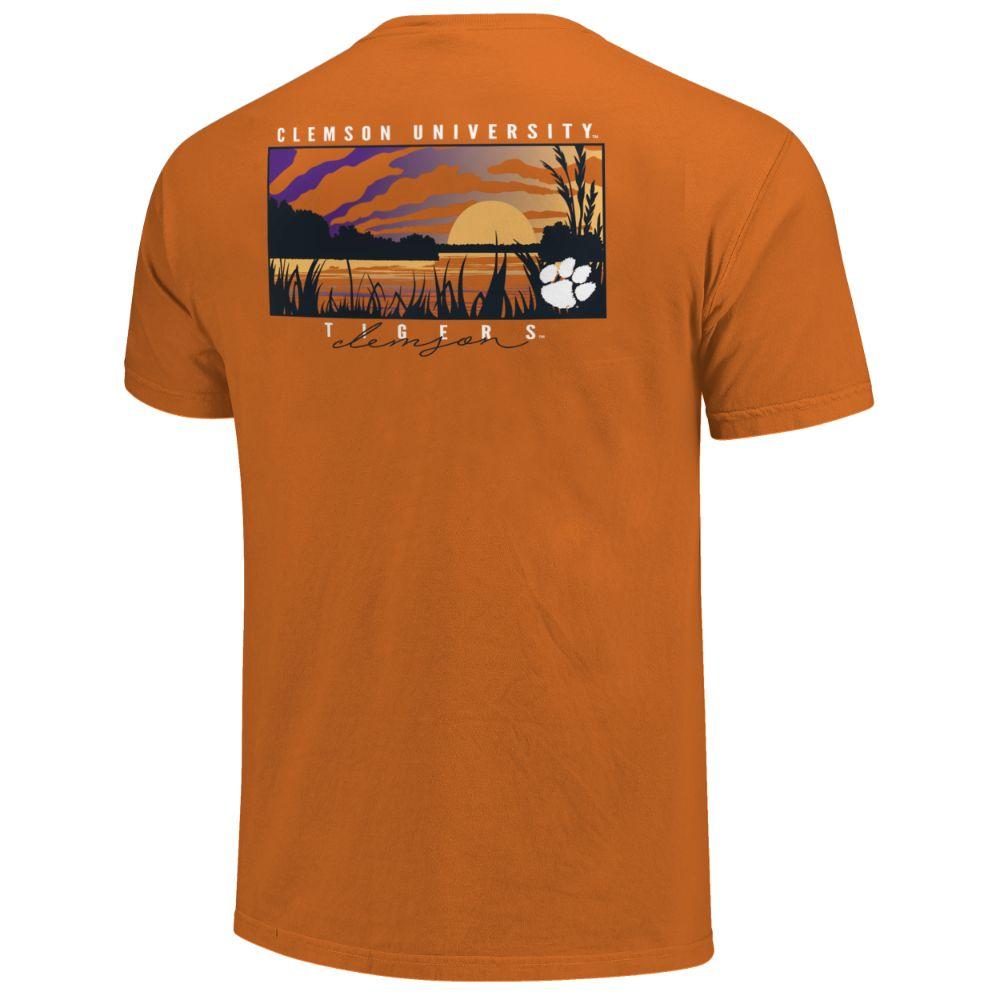 Clemson Lake Sunset Comfort Colors Shirt