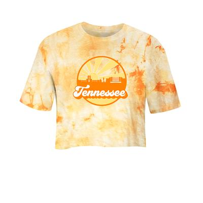 Tennessee Women's Far Out Tie Dye Crystal Wash Cropped Tee