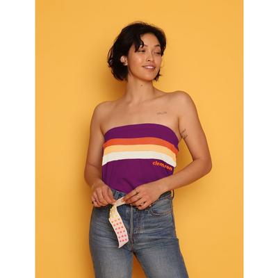 Clemson CAMP Collection Toni 3 Stripe Tube Top