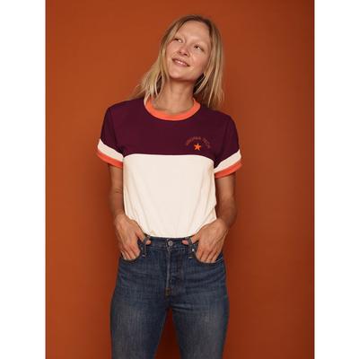 Virginia Tech CAMP Collection Romy Color Block Stripe Sleeve Tee