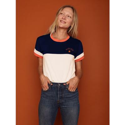 Auburn CAMP Collection Romy Color Block Stripe Sleeve Tee