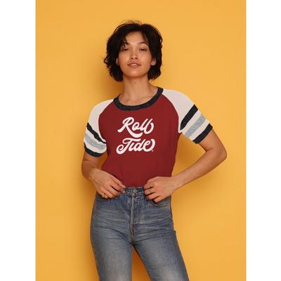 Alabama CAMP Collection Holly 3 Cropped Stripe Sleeve Tee