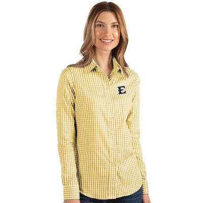 ETSU Antigua Women's Structure Gingham Woven Top