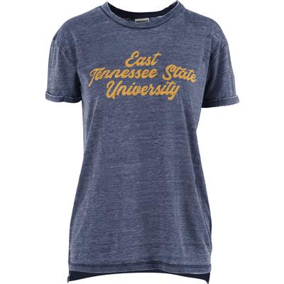 ETSU Pressbox Women's Juniper Script Vintage Wash Tee
