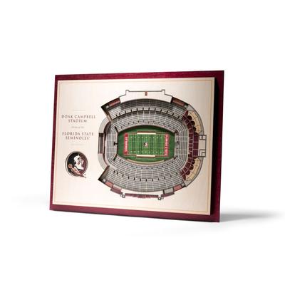FSU 5-Layer 3D Doak Campbell Stadium View Wall Art