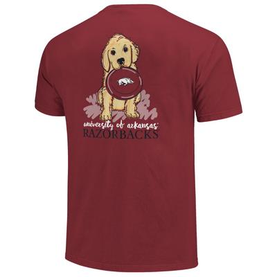 Arkansas Youth Girl Frisbee Puppy Tee