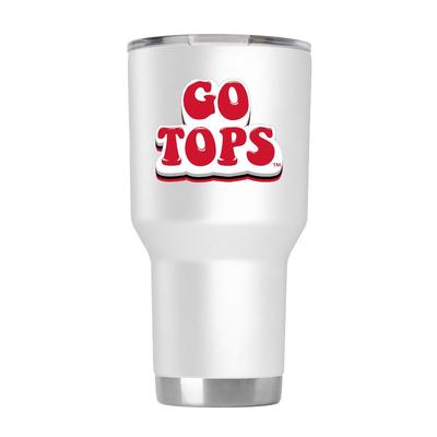 WKU 30 oz White 70s Bubble Font Tumbler