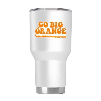 Tennessee 30 oz White 70s Bubble Font Tumbler