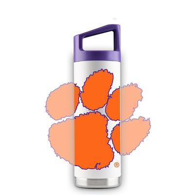 Clemson 16 oz White Oversized Mascot Bottle