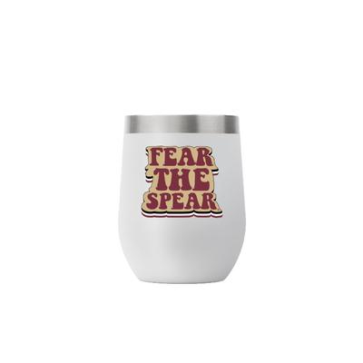 FSU 12 oz Gray Stemless 70s Bubble Font Tumbler