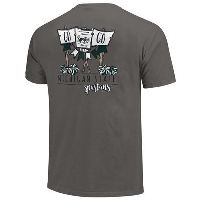 Michigan State Women's Cheerleader Sign Comfort Colors Tee