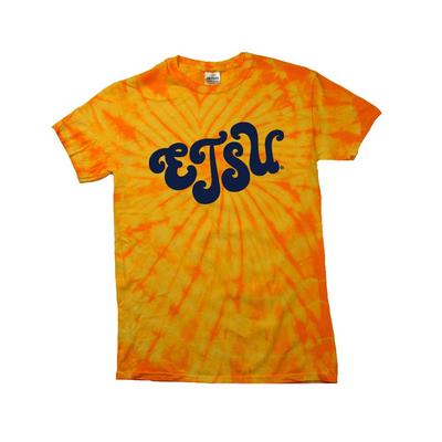 ETSU Women's Fun Font Tie Dye Tee