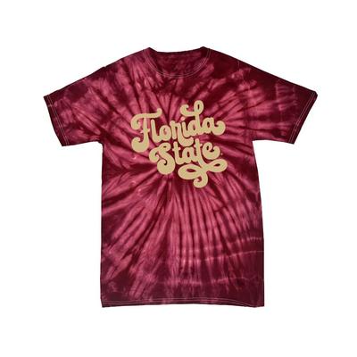 Florida State Women's Fun Font Short Sleeve Tie Dye Tee