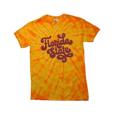 Florida State Women's Fun Font Short Sleeve Tie Dye Tee