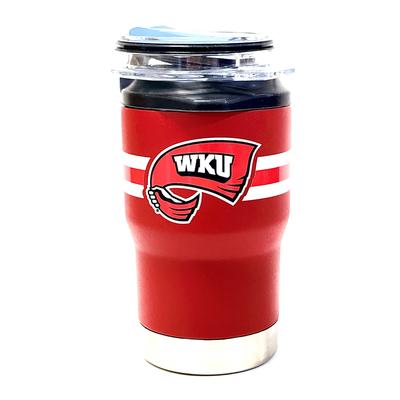 Western Kentucky 3-N-1 Jacket Red with Stripe Design Tumbler