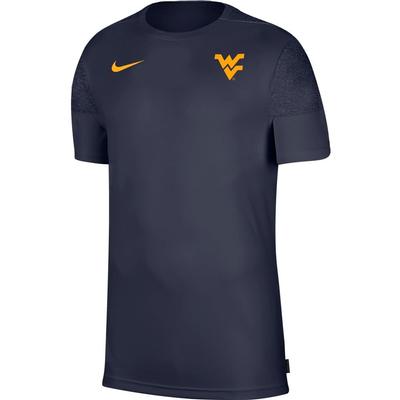 West Virginia Nike Men's Coach UV Short Sleeve Top