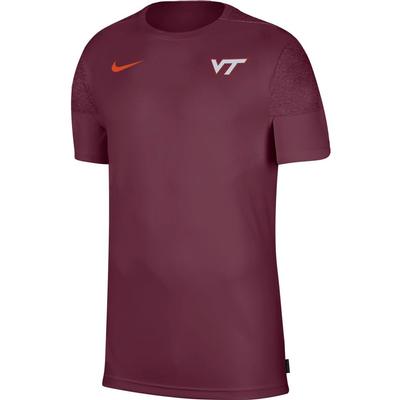 Virginia Tech Nike Men's Coach UV Short Sleeve Top