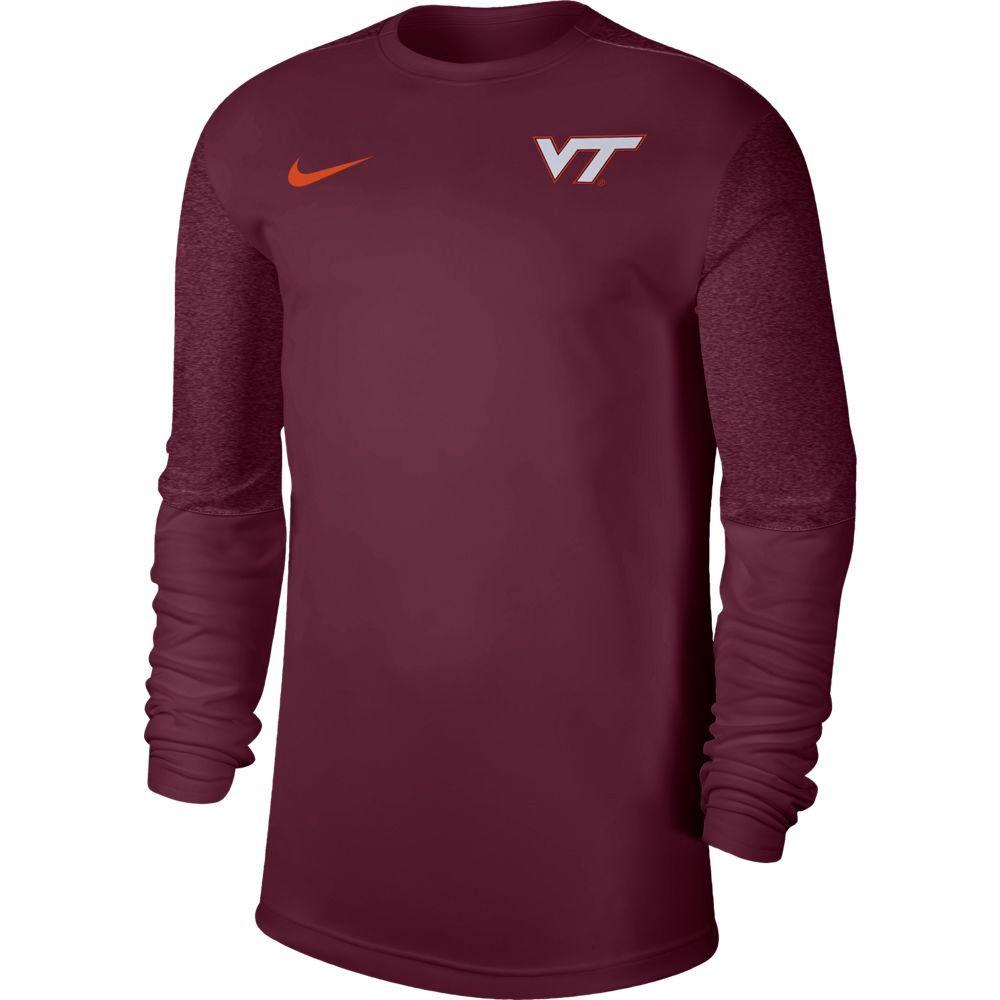 Hokies | Virginia Tech Nike Men's Coach UV Long Sleeve Top | Alumni Hall
