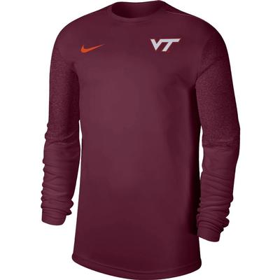 Virginia Tech Nike Men's Coach UV Long Sleeve Top
