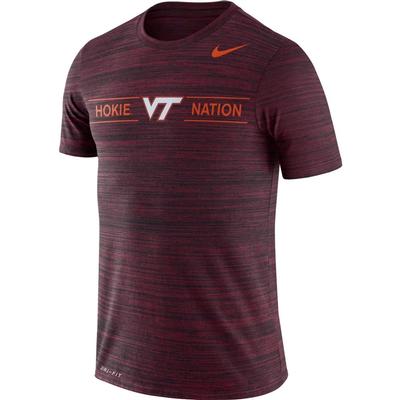Virginia Tech Nike Men's Dri-fit Velocity Short Sleeve Tee