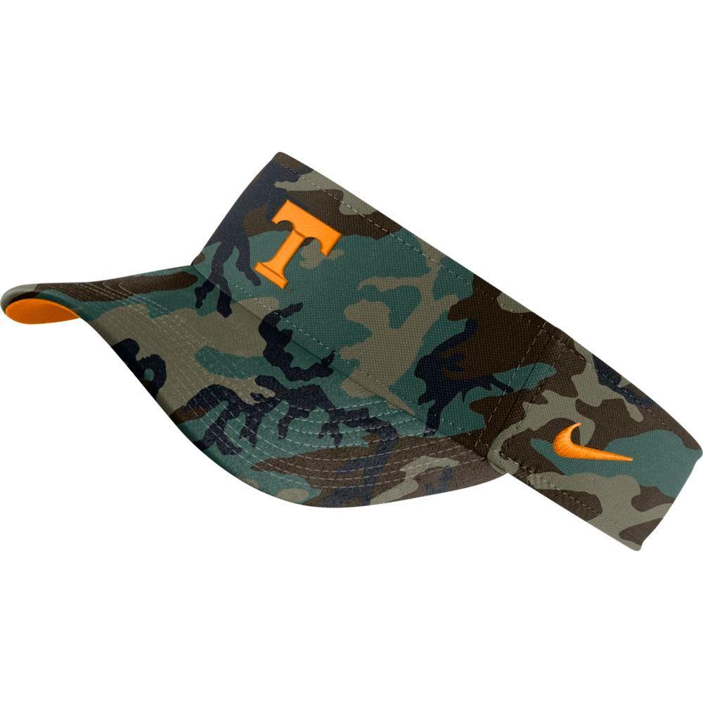 Tennessee Nike Men's Washed Camo Visor