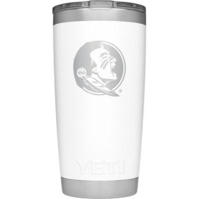 Florida State Yeti 20oz White Powder Coated Rambler