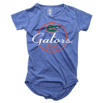Florida Girls Script Circle Hi Low Short Sleeve Tee