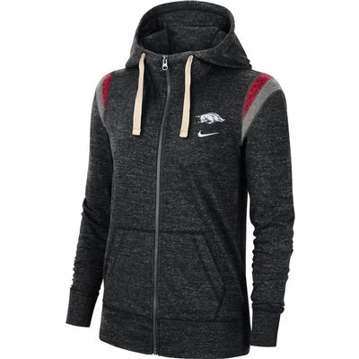 Arkansas Nike Women's Full Zip Vintage Gym Hoodie