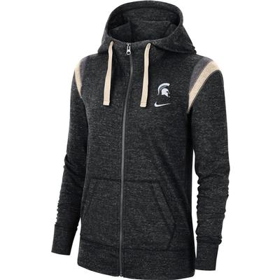 Michigan State Nike Women's Full Zip Vintage Gym Hoodie