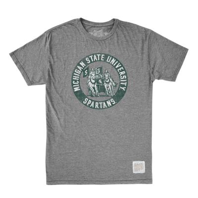 Michigan State Retro Brand Circle Spartan Tee