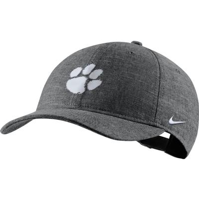 Clemson Nike Men's L91 Black Chambray Adjustable Hat