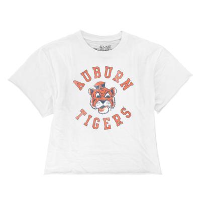Auburn Retro Brand Cropped Boyfriend Tee