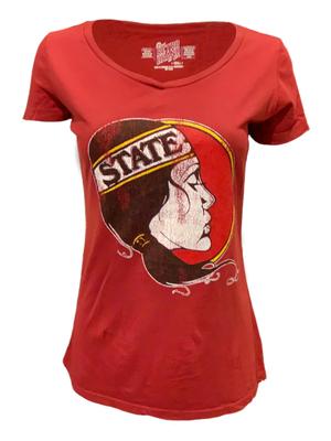 Florida State Retro Brand Lady Seminole V Neck Tee