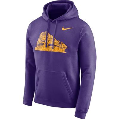 LSU Nike Men's Fleece Club Vault Hoodie