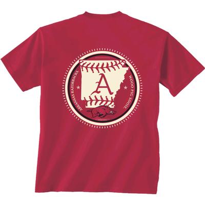 Arkansas YOUTH Baseball State Short Sleeve Tee