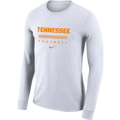 Tennessee Nike Men's Dri-fit Cotton Icon Word Long Sleeve Tee