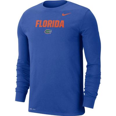 Florida Nike Men's Dri-fit Cotton Lockup Long Sleeve Tee